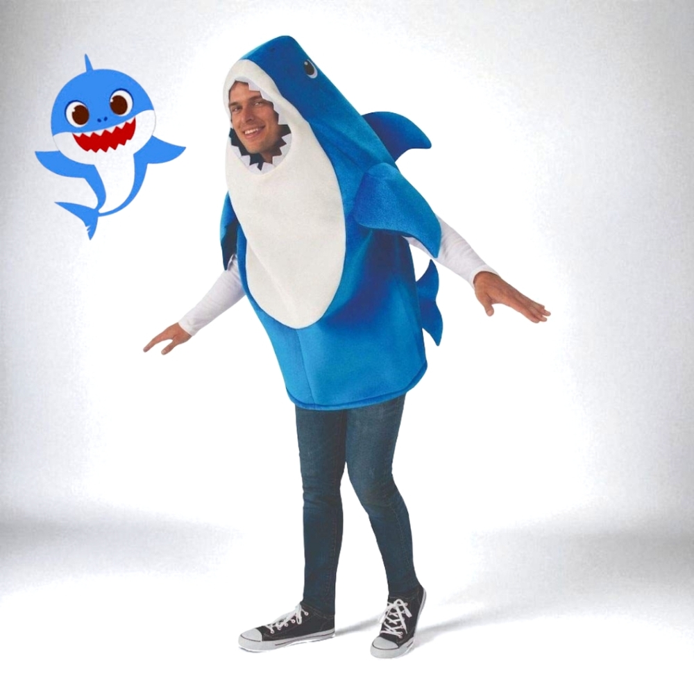 Rubies Pink Fong Daddy Baby Shark Costume with Sound Chip, Adult Standard